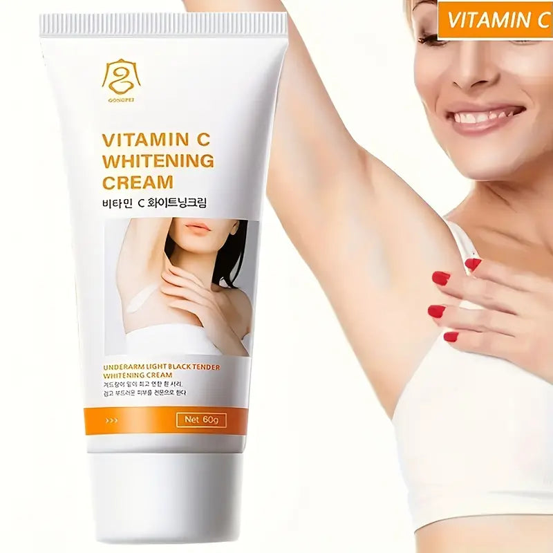 Crème Éclaircissante Aisselles à la Vitamine C – Soin Anti-Taches pour Peaux Foncées, Zones Intimes & Sensibles – 60g