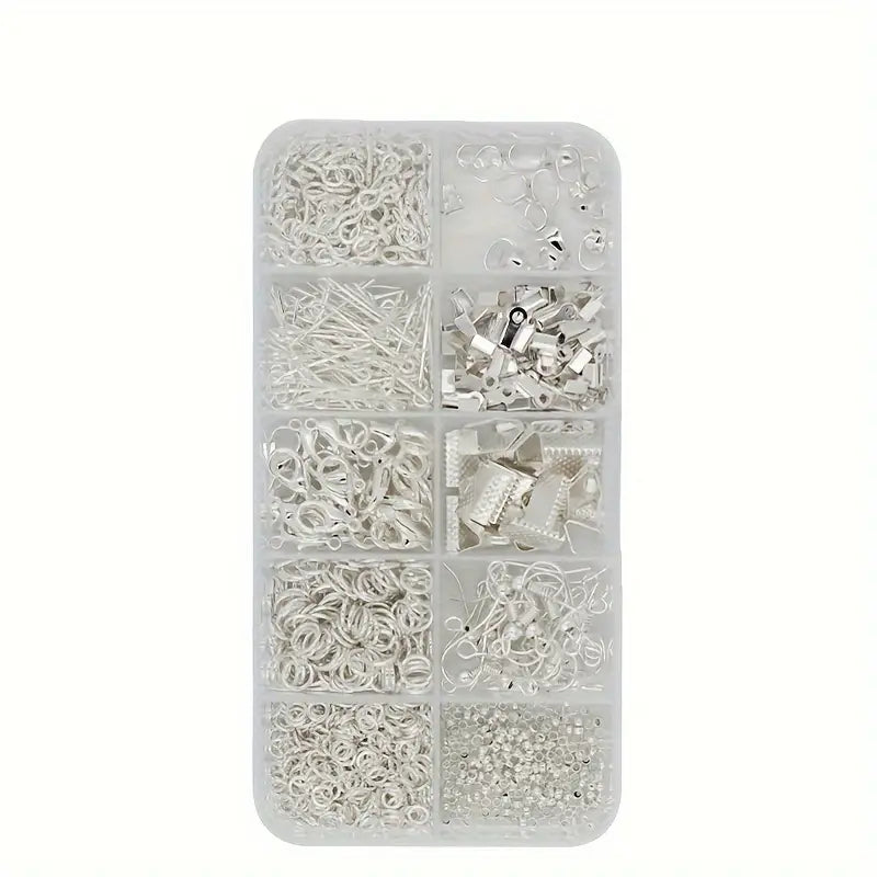 Kit Complet Accessoires Bijoux DIY – Crochets, Anneaux, Fermoirs et Embouts Métal