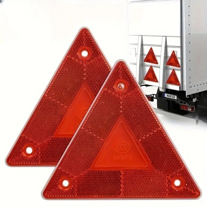 Triangle Réflecteur de Sécurité Rouge – Signalisation Haute Visibilité pour Prévention des Accidents