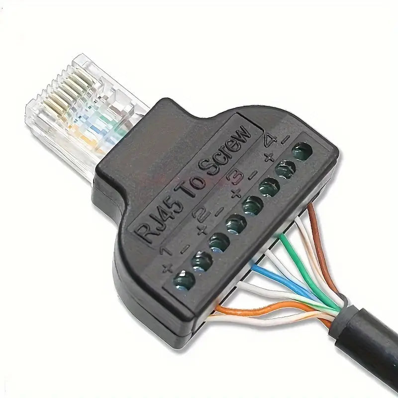 Adaptateur RJ45 vers Bornier à Vis – Connecteur Réseau Ethernet Facile à Installer | Hubs et Adaptateurs