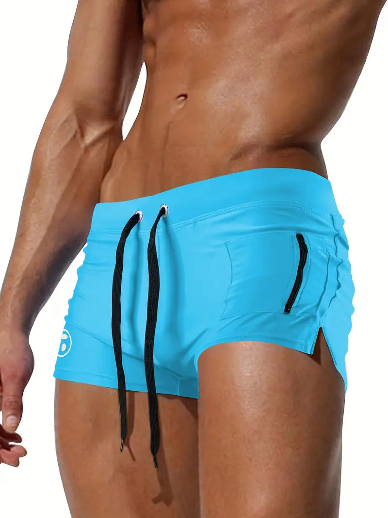 Short sexy homme moulant – Maillot de bain ajusté avec cordon noir, Confort & style séduction