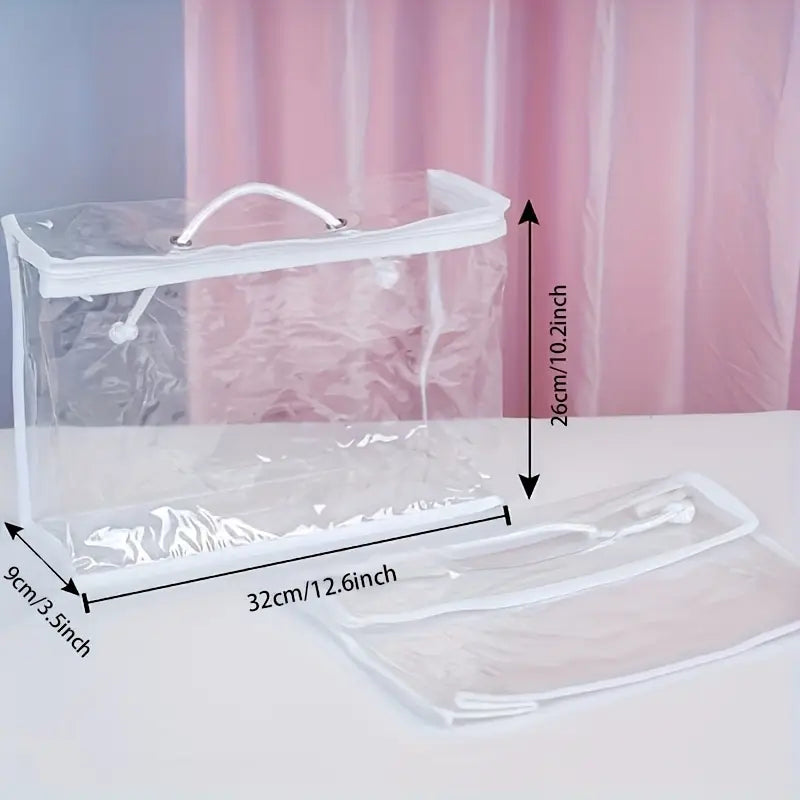 Sac de rangement transparent avec fermeture éclair  Idéal pour vêtements, couvertures et organisation