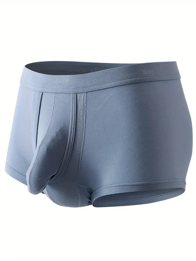 Boxer sexy homme – Sous-vêtement moulant brillant avec poche ergonomique