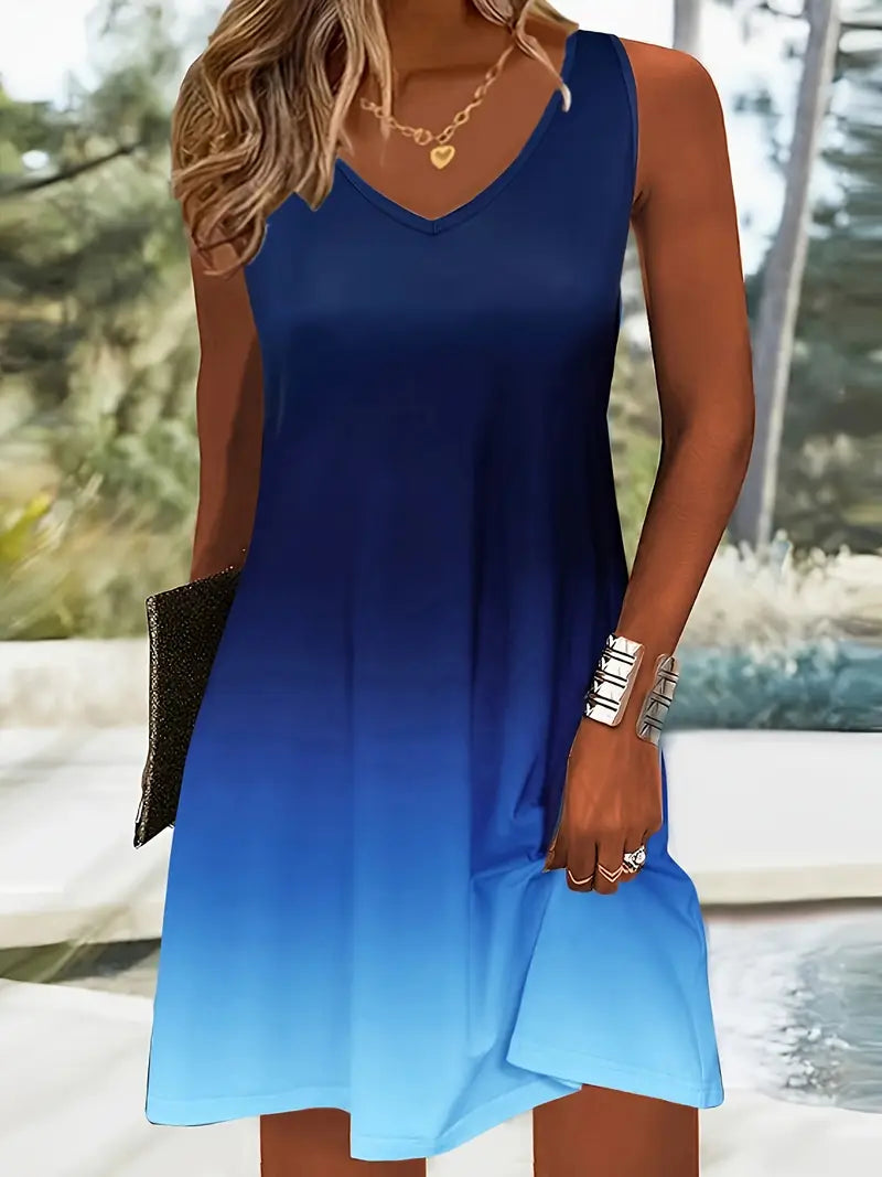 Robe de plage dégradée – Coupe fluide et estivale, parfaite pour l’été