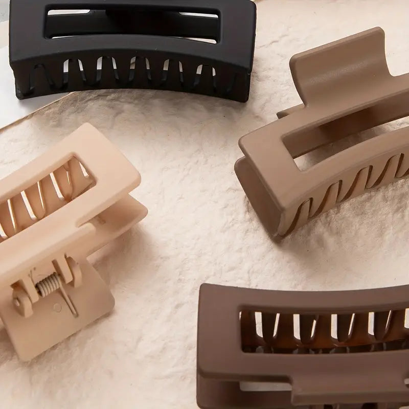 Lot de pinces cheveux rectangle mat – Accessoires coiffure antidérapants pour femmes