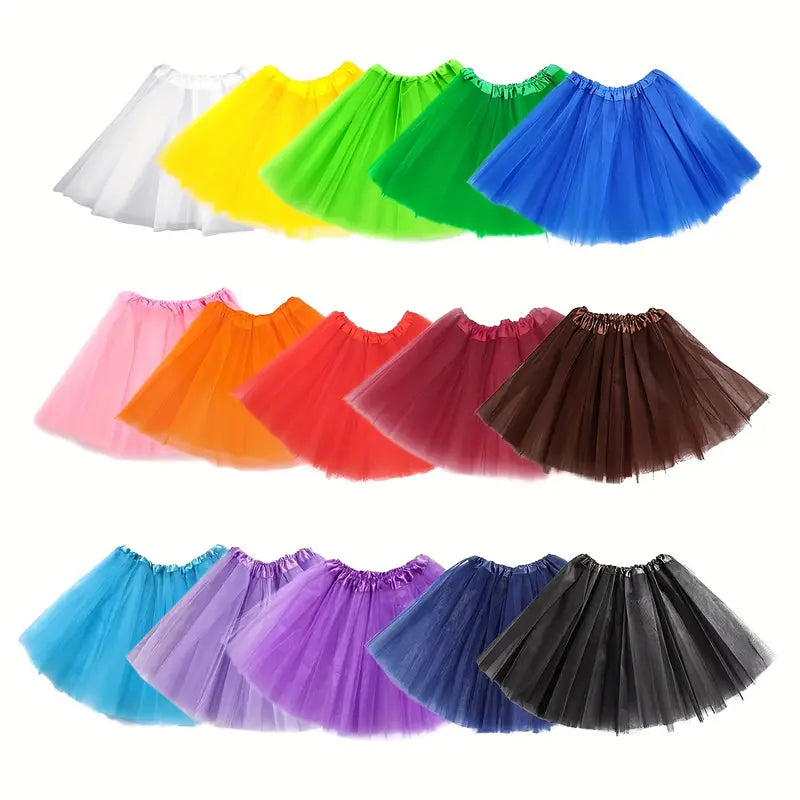 Jupe tutu colorée fille – Déguisement danse, fête et carnaval