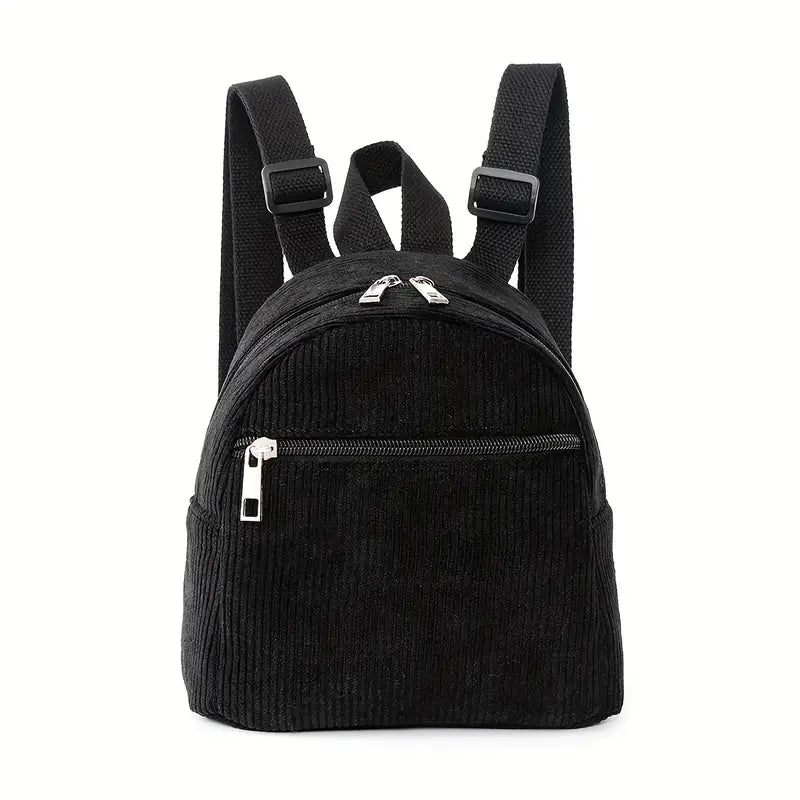 Sac à dos enfant en tissu côtelé beige – Petit sac léger et pratique pour école et sorties