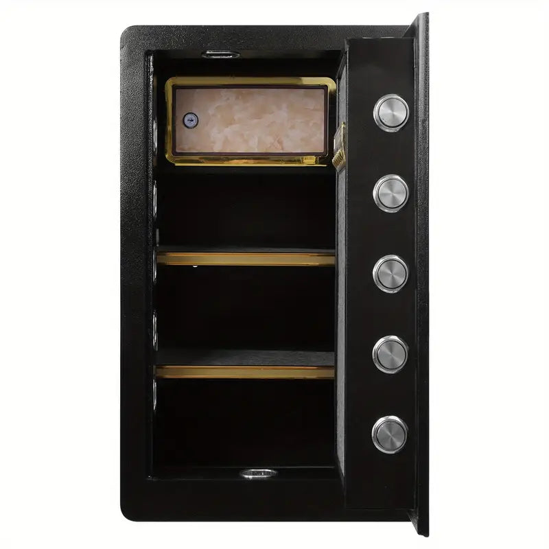 Coffre-fort Électronique avec Code et Clé – Sécurité Renforcée Anti-effraction pour Documents, Bijoux et Argent