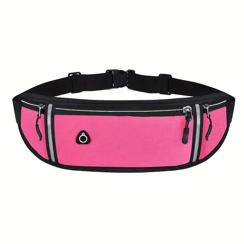 Ceinture de Running Multifonction – Sac Banane Sport Étanche avec Poches Zippées et Sortie Écouteurs