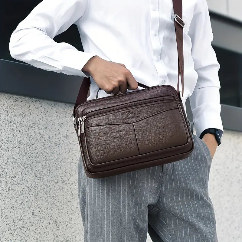 Sac bandoulière homme en cuir – Élégant et pratique pour le bureau et les voyages