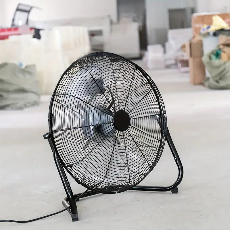 Ventilateur sur pied industriel – Grand débit d’air, 3 vitesses réglables, idéal maison, bureau et atelier