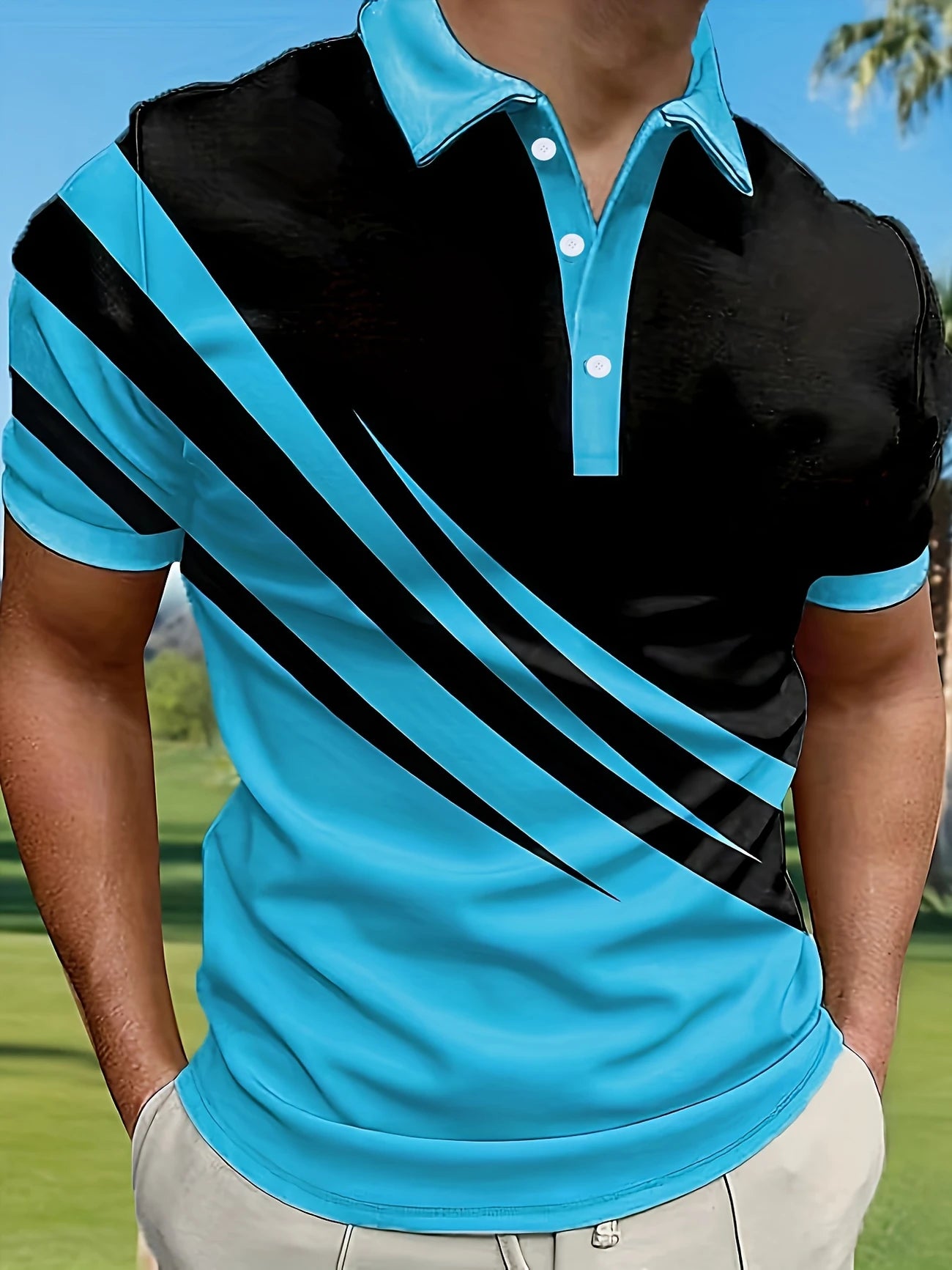 Polo de Golf Homme Bicolore – Respirant, Léger et Stylé pour Parcours Été