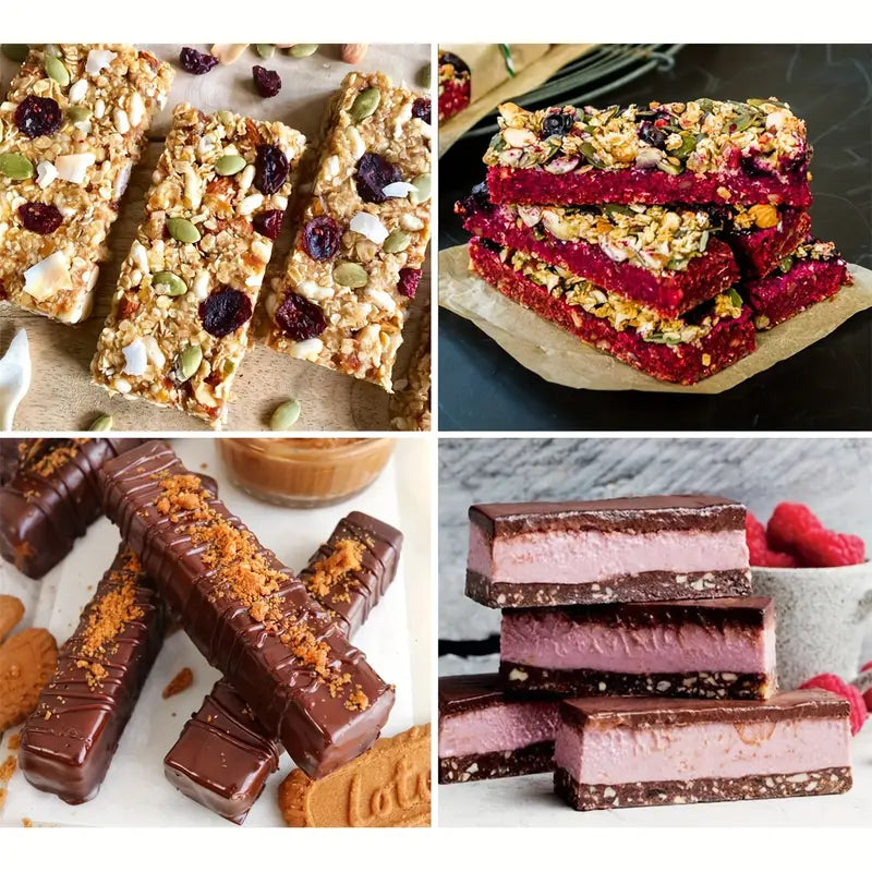 Moule en Silicone pour Barres Énergétiques Maison – 12 Cavités Rectangulaires pour Céréales, Protéines et Snacks Sains