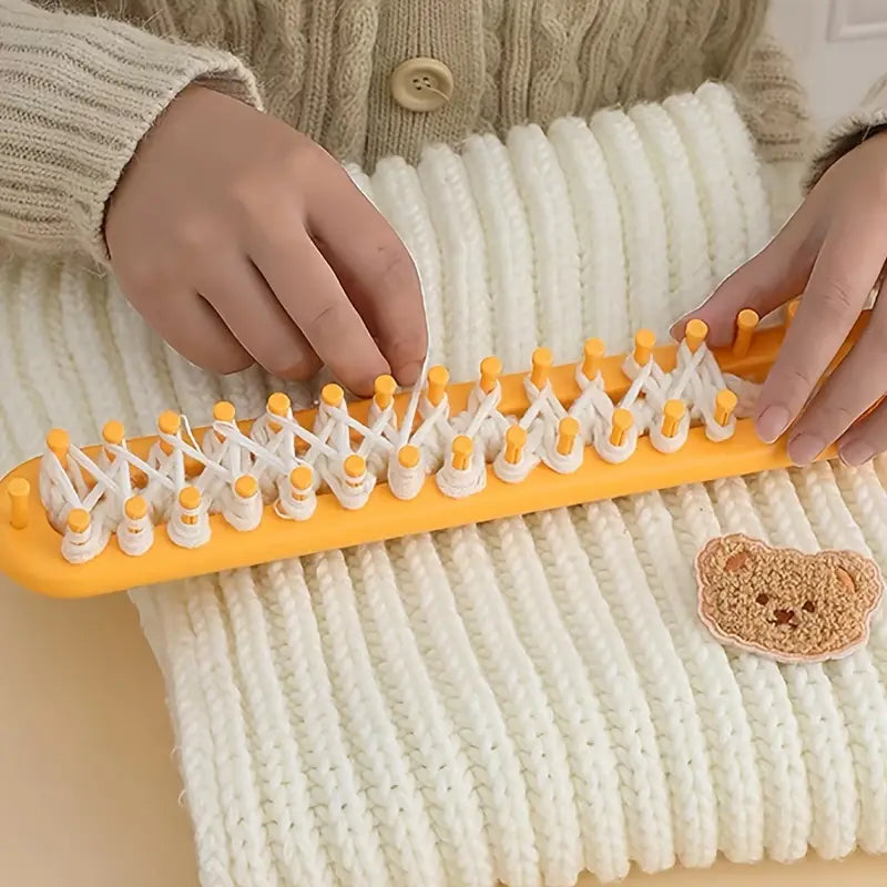Métier à Tisser Rectangulaire en Plastique – Outil de Tricot Crochet DIY pour Écharpes et Projets Créatifs