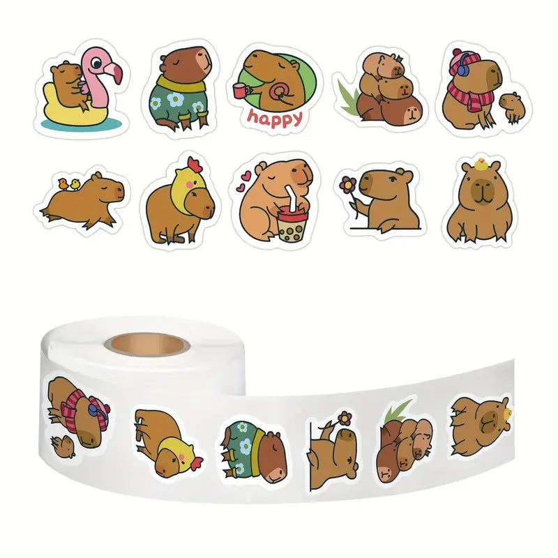 Autocollants Capybara Kawaii – Stickers Mignons et Amusants pour Ordinateur Portable et Tablette
