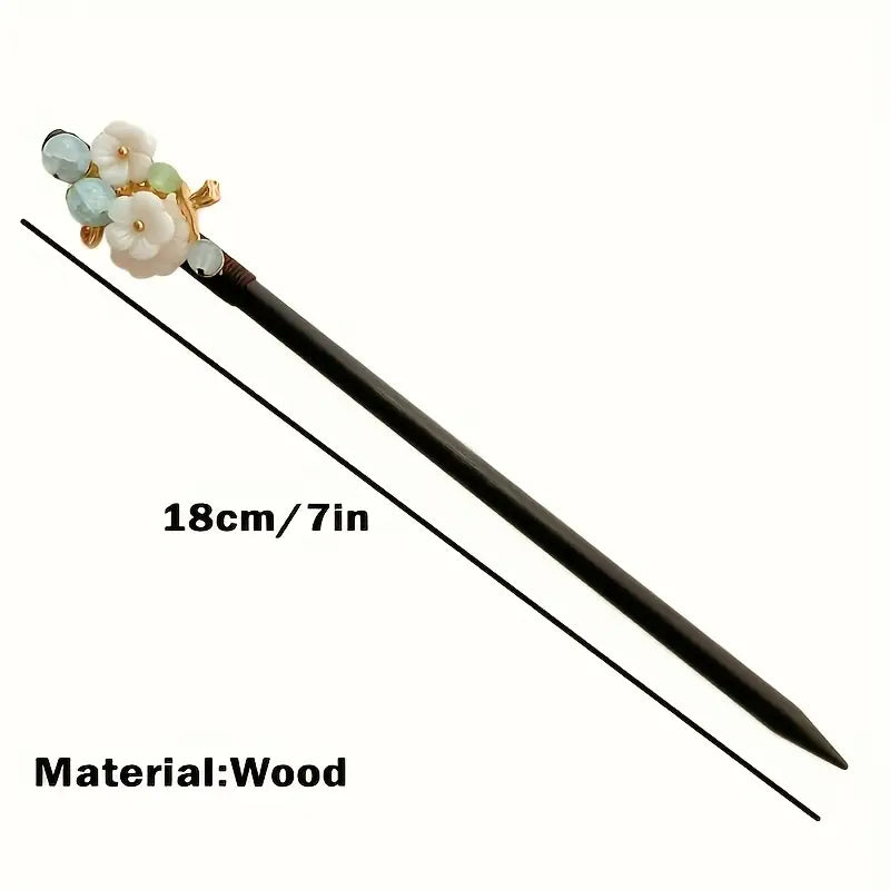 Épingles à cheveux fleurs style chinois – Accessoires coiffure femme élégants et raffinés