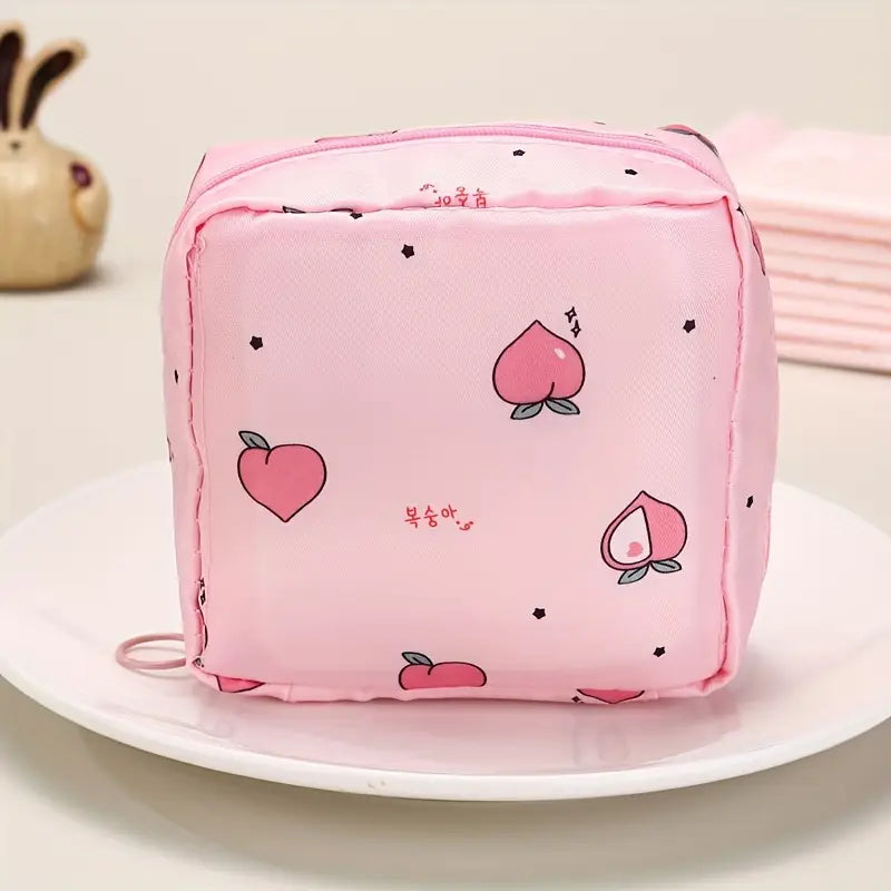 Trousse de maquillage kawaii imperméable Rangement compact et coloré pour cosmétiques