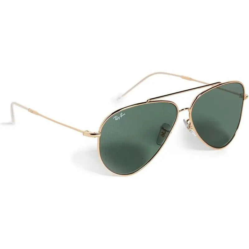 Lunettes de soleil homme aviateur – Monture dorée fine et verres verts polarisés style vintage