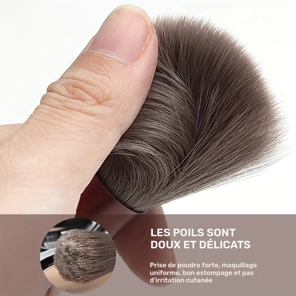 Pack de 12 Pinceaux Maquillage Professionnels – Brosse Teint, Yeux & Lèvres avec Étui Doux