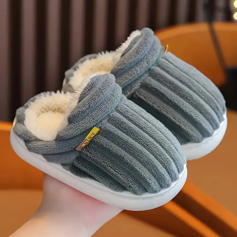 Chaussons bébé fille fourrés antidérapants – Pantoufles chaudes confort hiver