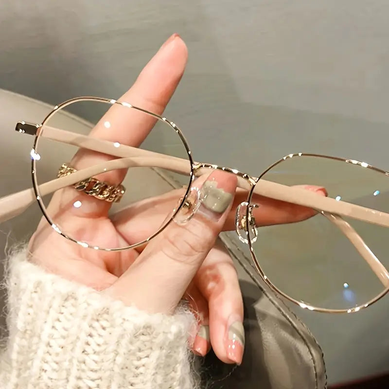 Lunettes femme rondes rétro – Monture fine noire élégante et tendance