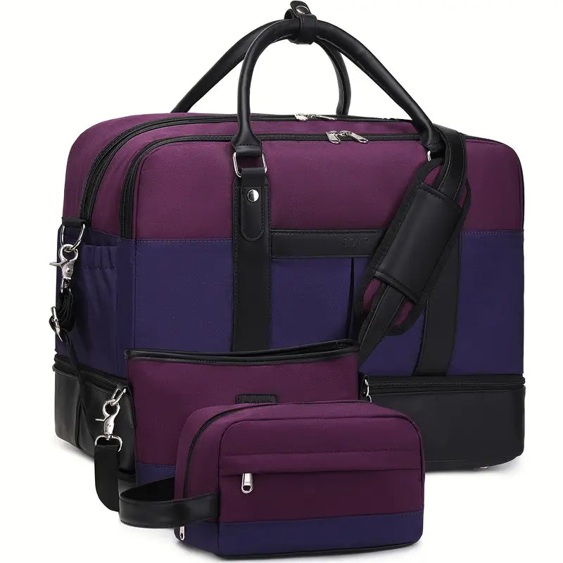 Ensemble Bagages de Voyage 3 Pièces – Sac Week-End Cabine, Trousse de Toilette & Pochette Organisateur |