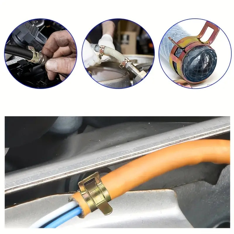 Lot de Colliers de Serrage à Ressort – Fixations Métalliques Robustes pour Tuyaux et Raccords Industriels