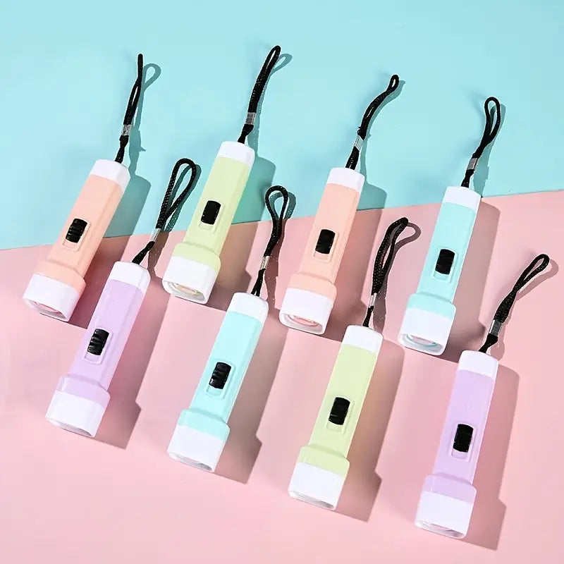 Mini Lampes de Poche LED Colorées – Format Compact avec Dragonne, Idéal pour Enfants, Camping ou Usage Quotidien – Collection Lampes de Poche