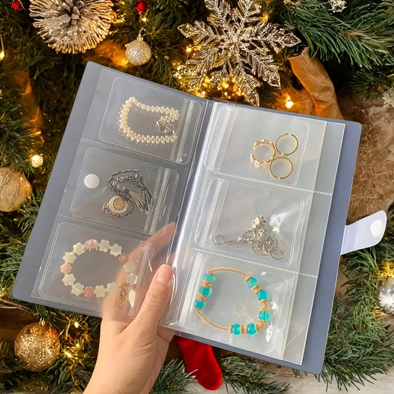 Pochette de rangement bijoux 84 compartiments – Organisateur portable pour boucles d’oreilles, bagues et bracelets