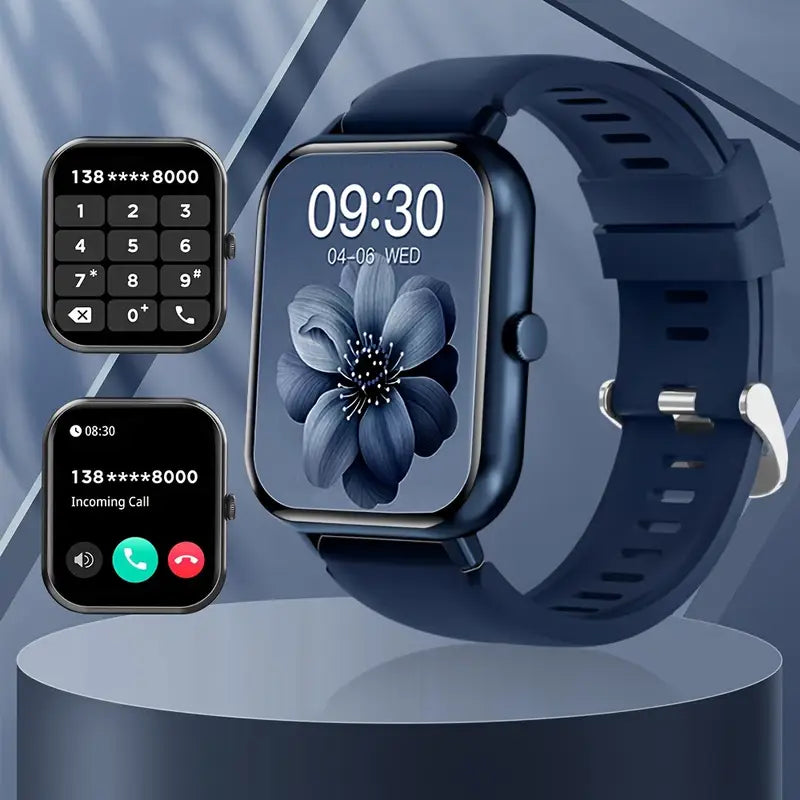 Montre connectée rose avec appels Bluetooth – Suivi santé, notifications et écran tactile HD