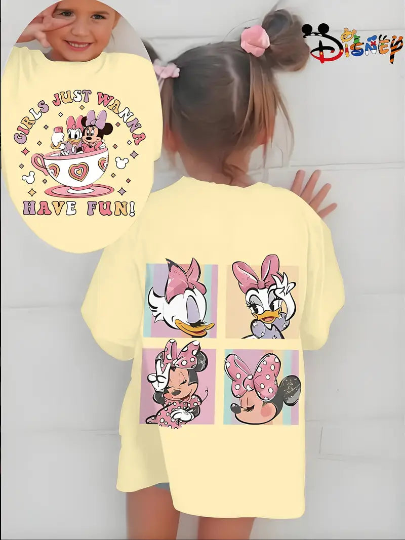 Chemise fille rouge Disney Minnie et Daisy – t-shirt fun et coloré