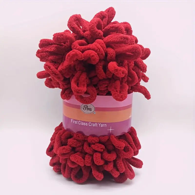 Laine Velours Looping Multicolore – Fil Épais Facile à Tricoter au Doigt pour Couvertures et Crochet DIY