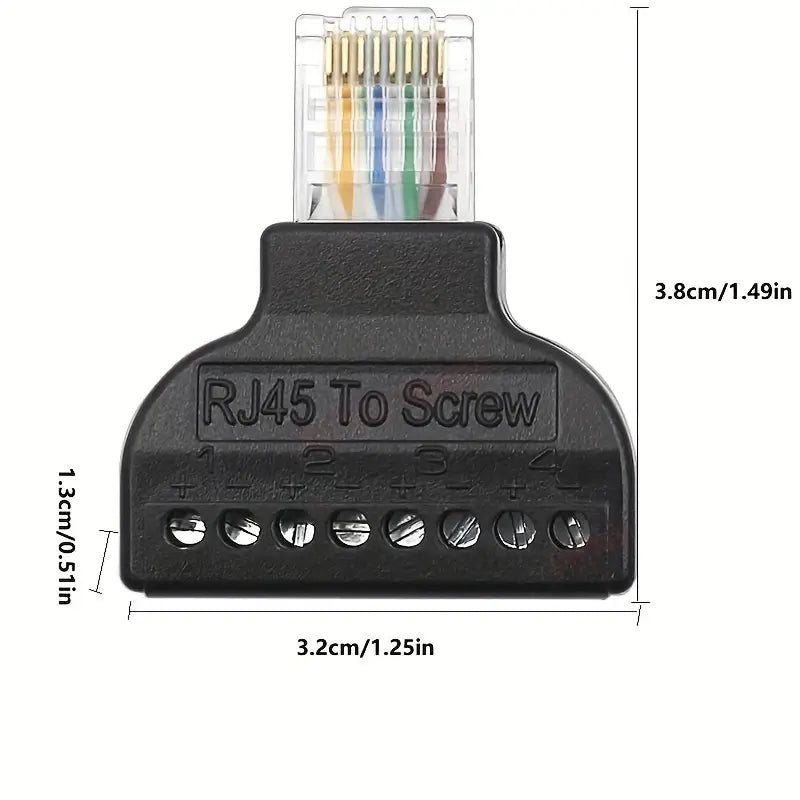Adaptateur RJ45 vers Bornier à Vis – Connecteur Réseau Ethernet Facile à Installer | Hubs et Adaptateurs