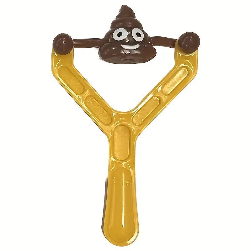 Lance-pierre caca rigolo – Jouet fantaisie pour blagues et farces hilarantes