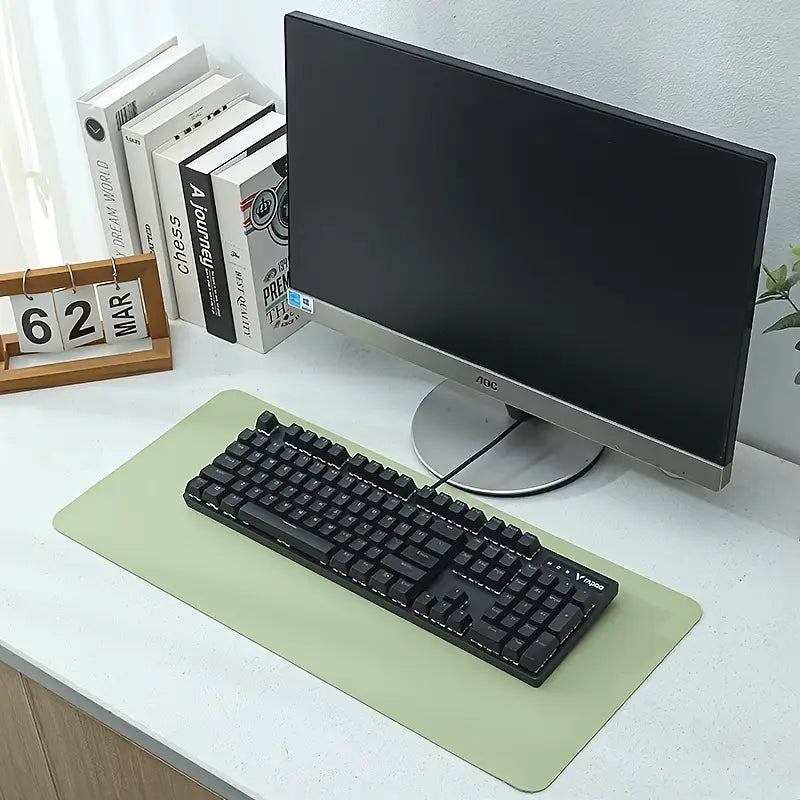 Tapis de bureau antidérapant grand format – Surface lisse pour clavier et souris