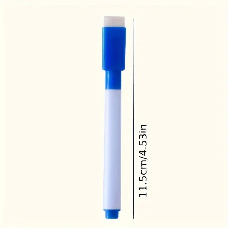 Feutres effaçables pour tableau blanc – Lot de 8 stylos magnétiques avec gomme intégrée – Couleurs assorties