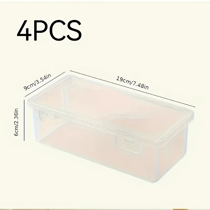 Boîte de rangement transparente pour crayons et marqueurs – Organiseur empilable pour fournitures scolaires et de bureau