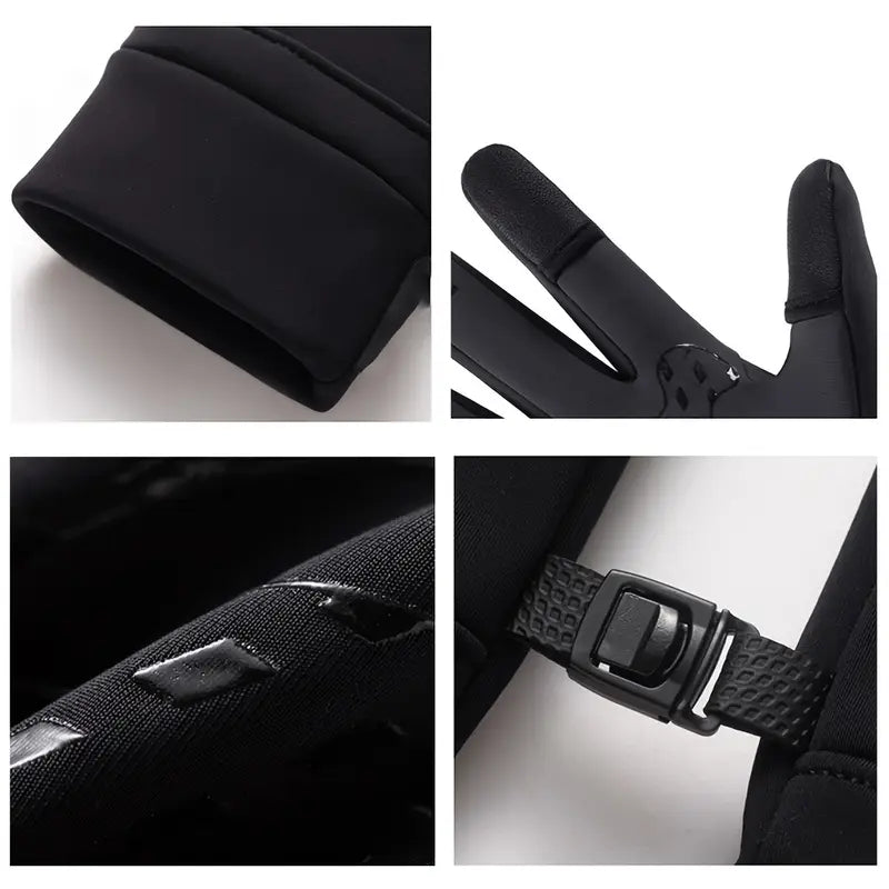 Gants tactiles homme hiver – Gants chauds imperméables antidérapants pour sport et moto