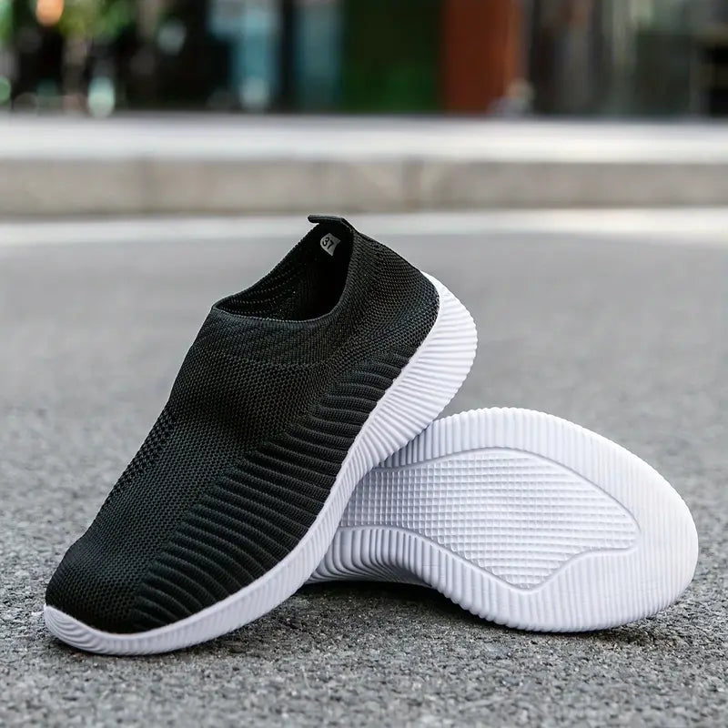 Baskets femme légères respirantes – Chaussures de sport confortables sans lacets pour marche et fitness