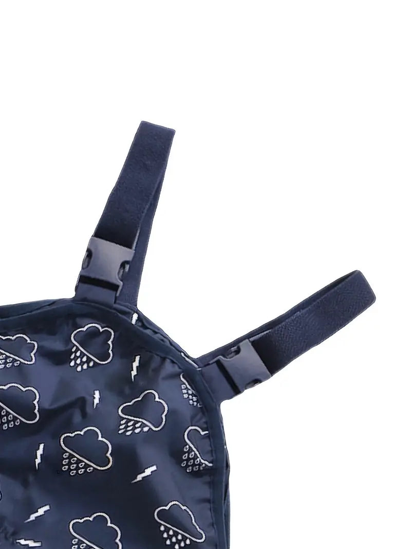 Salopette Imperméable Enfant – Pantalon de Pluie avec Bretelles Motifs Nuages