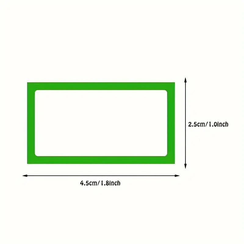 Rouleau d’Étiquettes Adhésives Colorées – 500 Autocollants Rectangulaires 4,5 x 2,5 cm pour Organisation, Papeterie et Bricolage