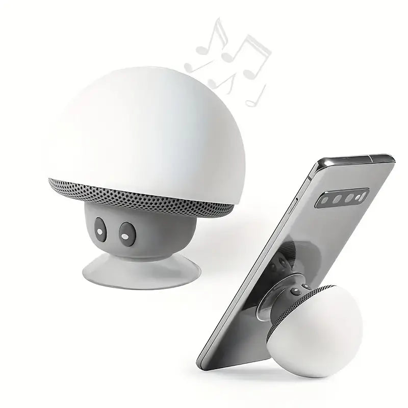 Mini Enceinte Bluetooth USB Champignon – Haut-Parleur Portable avec Ventouse et Micro Intégré