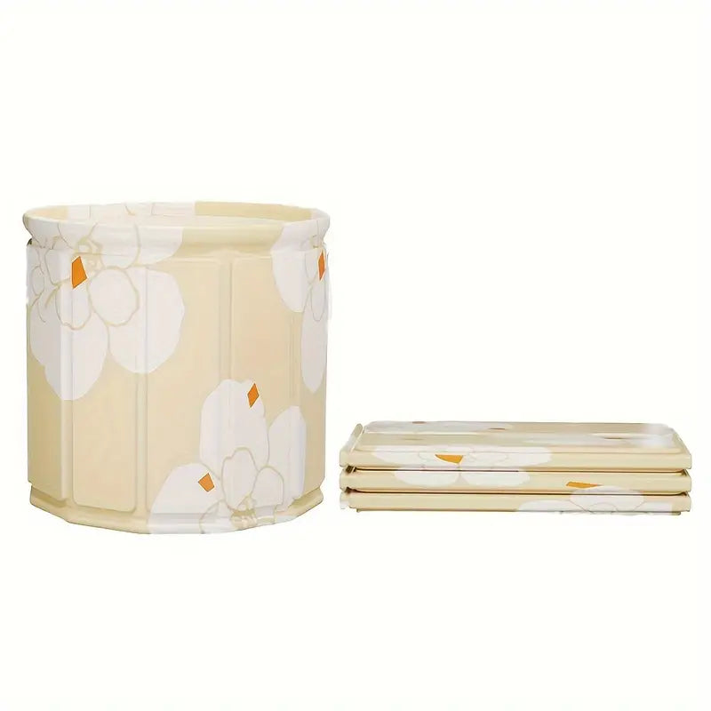 Baignoire Pliable Ronde pour Adulte Bassin Portable de Relaxation et Spa à Domicile