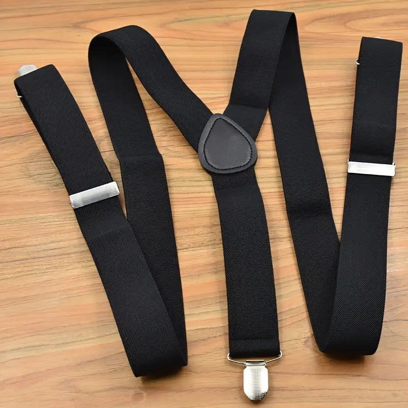 Bretelles homme classiques en Y avec pinces métal – Accessoire élégant et ajustable pour toutes occasions