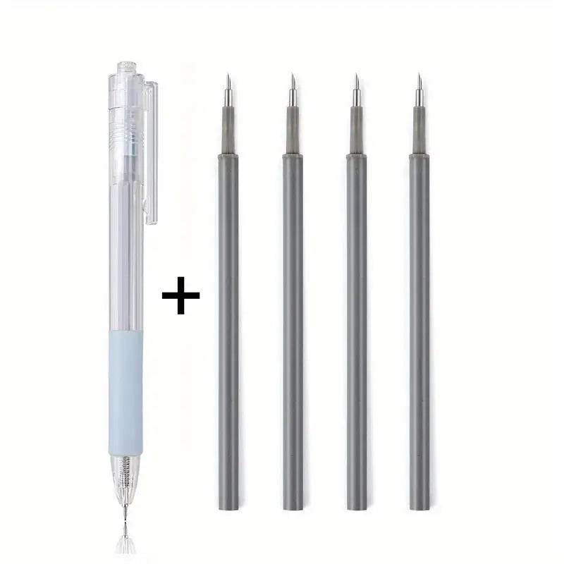 Stylo gel rose avec 4 recharges – Écriture fine 0.5 mm pour bureau, école ou bullet journal