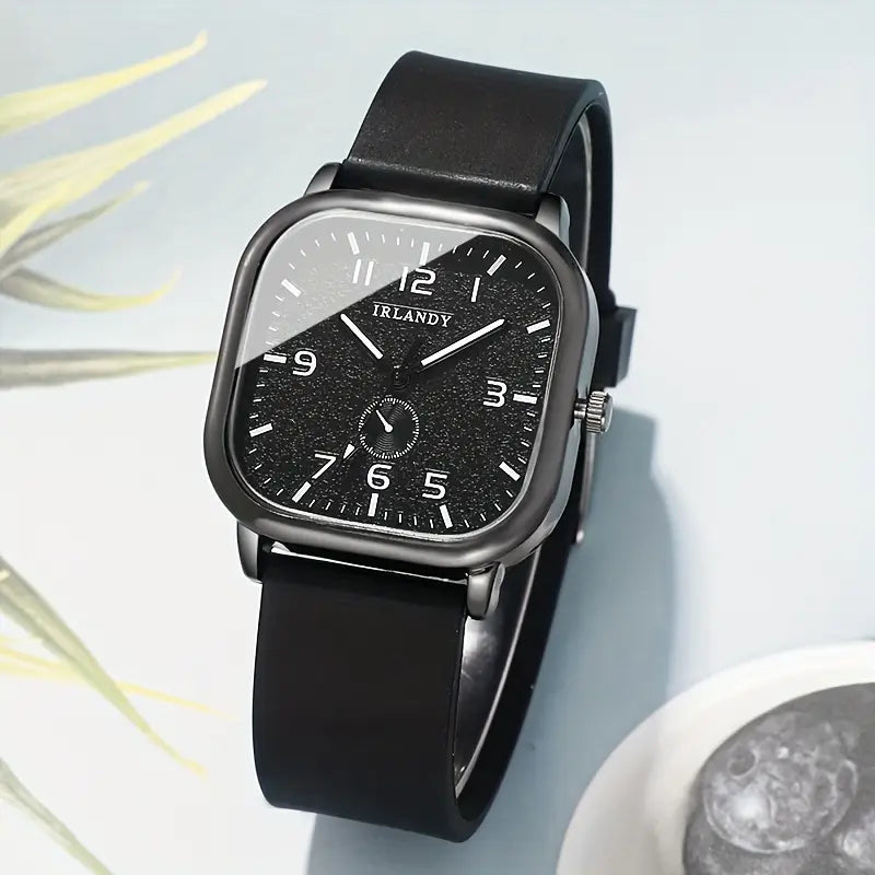 Montre femme élégante à cadran carré – Bracelet en cuir tendance et design moderne