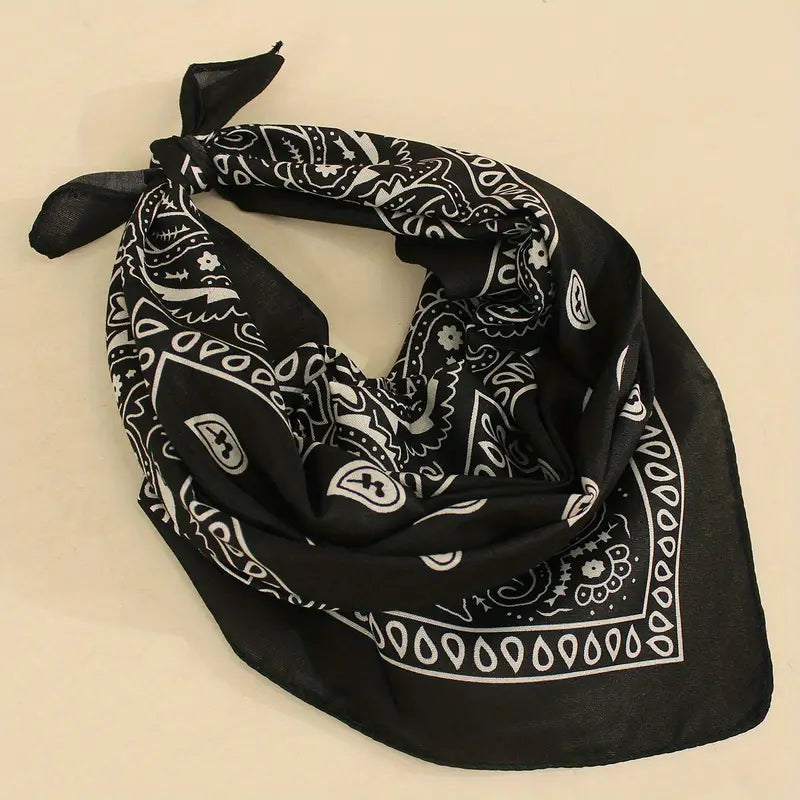 Bandana homme bleu marine à motifs paisley – Écharpe légère et tendance pour style urbain
