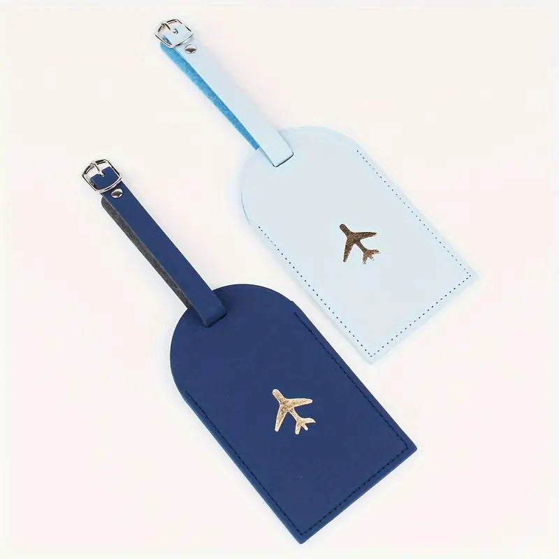 Étiquette bagage en cuir élégante Accessoire indispensable pour valises et sacs de voyage