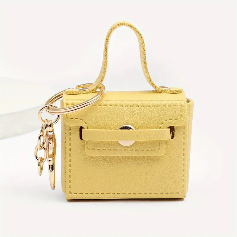 Porte-clés sac à main miniature rose – Breloque élégante et tendance pour femme