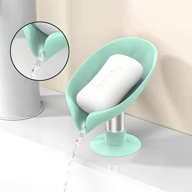 Porte-Savon Drainant avec Ventouse – Support Antidérapant et Auto-Drainant | Accessoires Salle de Bain